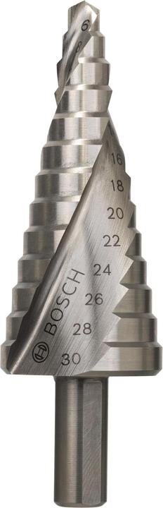 Bosch Professional Zubehör Stufenbohrer HSS, 6 - 30 mm, 10 mm, 93,5 mm, 14 Stufen (10 mm)