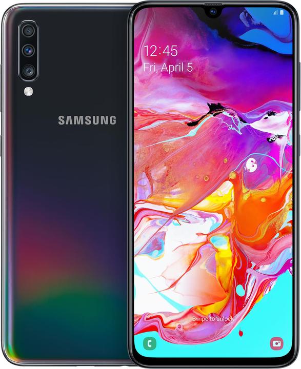 Immagine prodotto Samsung Galaxy A70 UE (128 GB, Nero, 6.70", Doppia SIM, 32 Mpx, 4G)