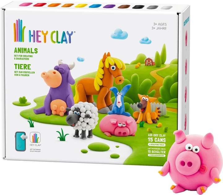 Immagine prodotto TM Toys Hey Clay Animali 15 lattine ass.,d/e