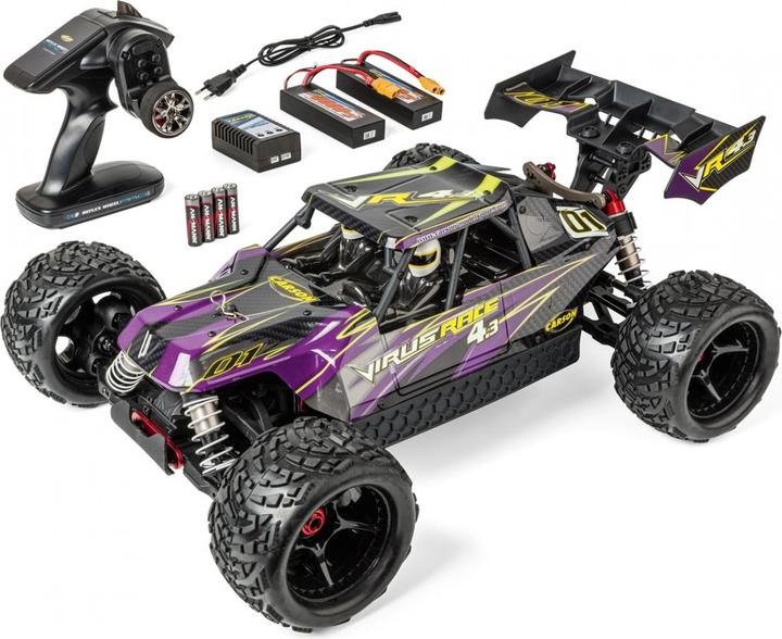 Actual product image Carson 1:8 Virus Race 4.3 4S bl. 100% RTR purple (RTR Ready-to-Run)