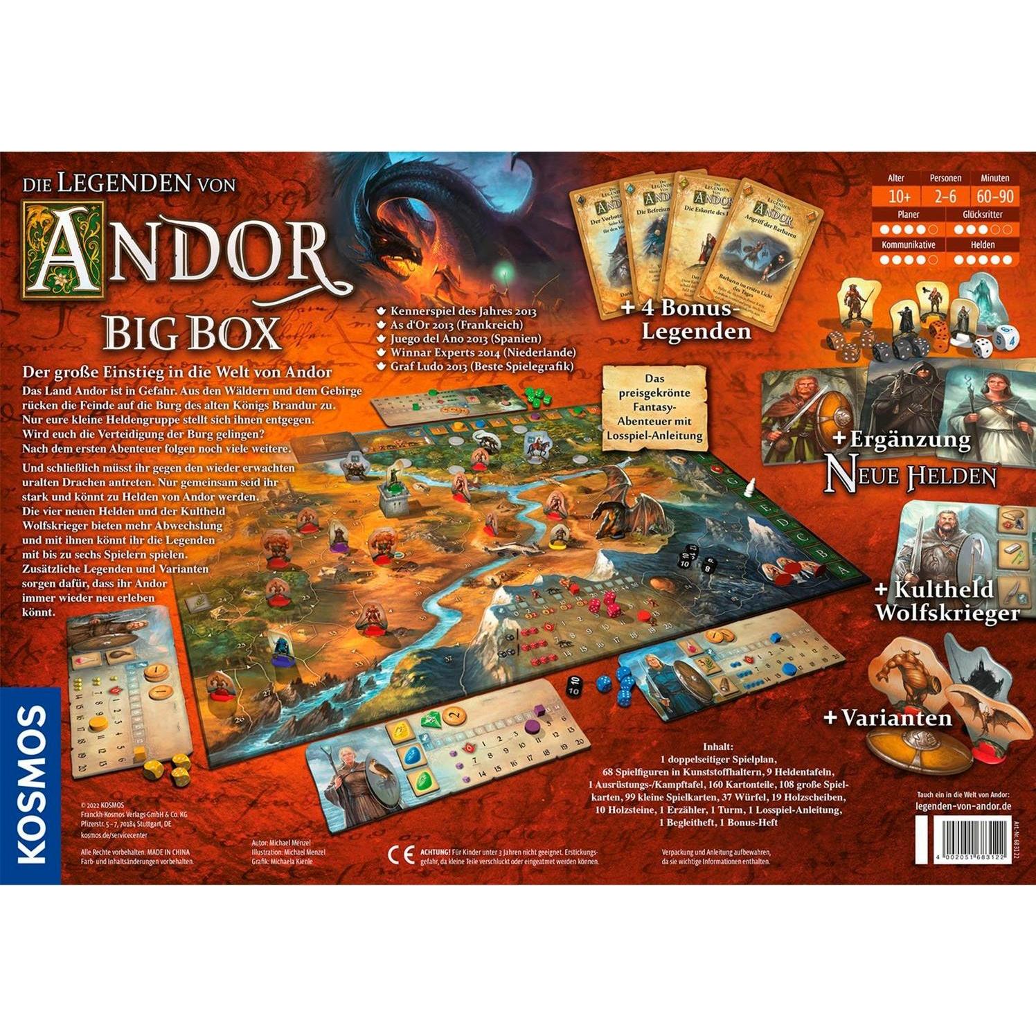 Kosmos Le Leggende Di Andor - Big Box (Tedesco, 2 - 4 Giocatori)