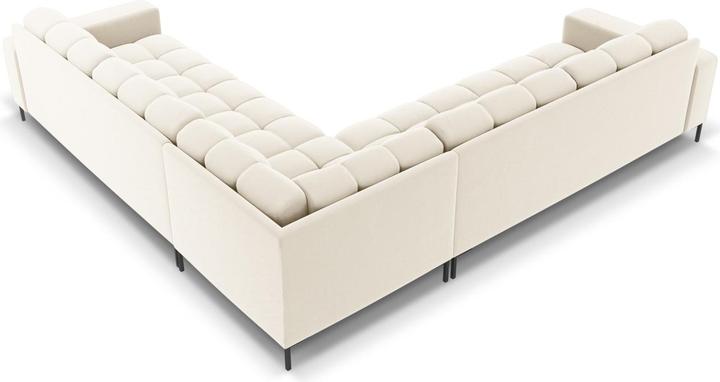 Actual product image Cosmopolitan Design Velvet Symmetrical Corner Sofa, "Bali", 6 Seats, Light Beige, 256x256x75 Made in Europe (Corner sofa)