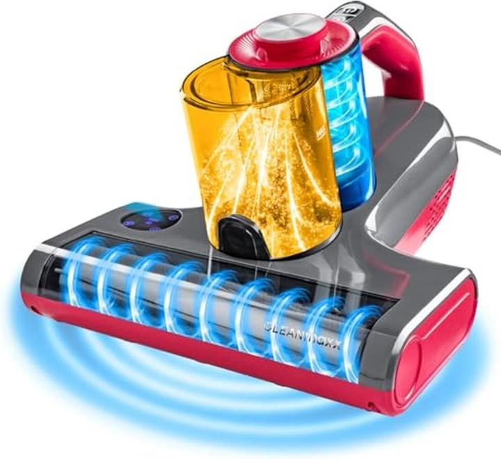 CleanMaxx Roterende mijtstofzuiger mit UV-C-Licht und HEPA-Filter für Allergiker