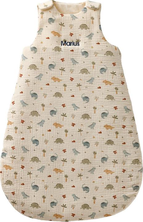Vertbaudet Baby Schlafsack aus Musselin MINISAURUS mit Bio-Baumwolle (104 cm, 2.5 TOG)