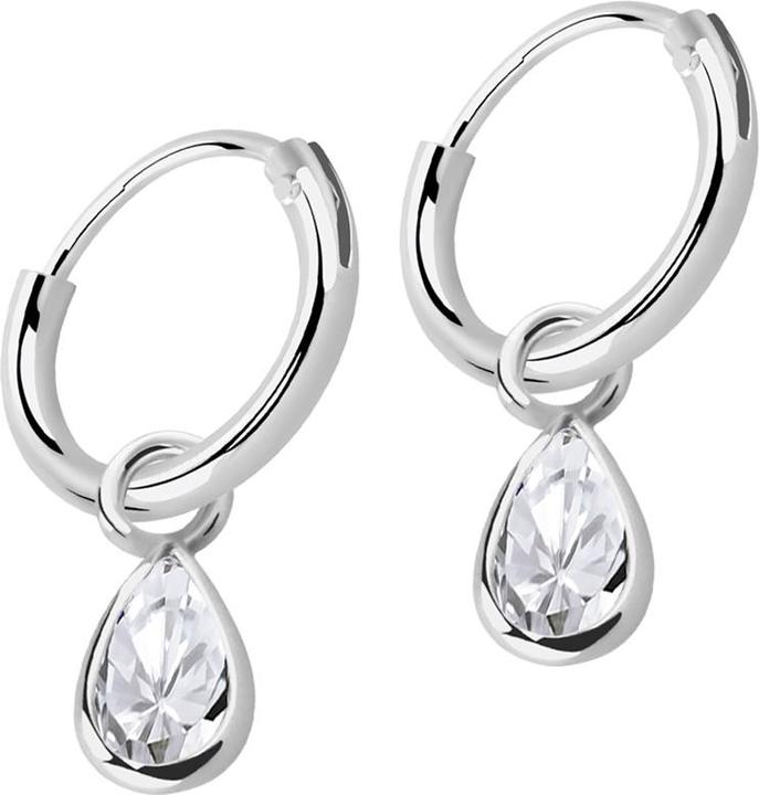 Image du produit Star Piercing Ohrring silber rund Anhänger Tropfen Kristall silber (sans laiton, Argent sterling 925)