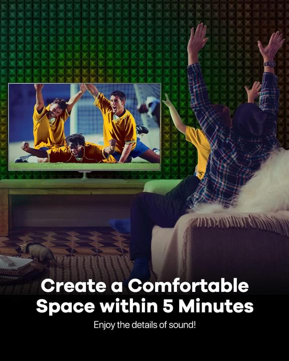 Image du produit Kuchoow 12-teiliges Akustikschaumstoff Schallabsorber-Set (12 pcs)