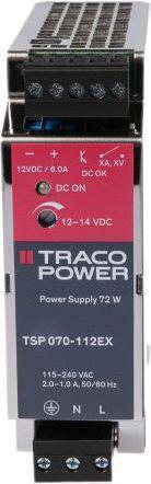 Produktbild TracoPower DIN-Schiene PSU,12VDC,6A,72W