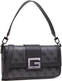 Actual product image Guess Brightside, Polyurethane, Textile Bag, 4G Logo, Coal, For Women