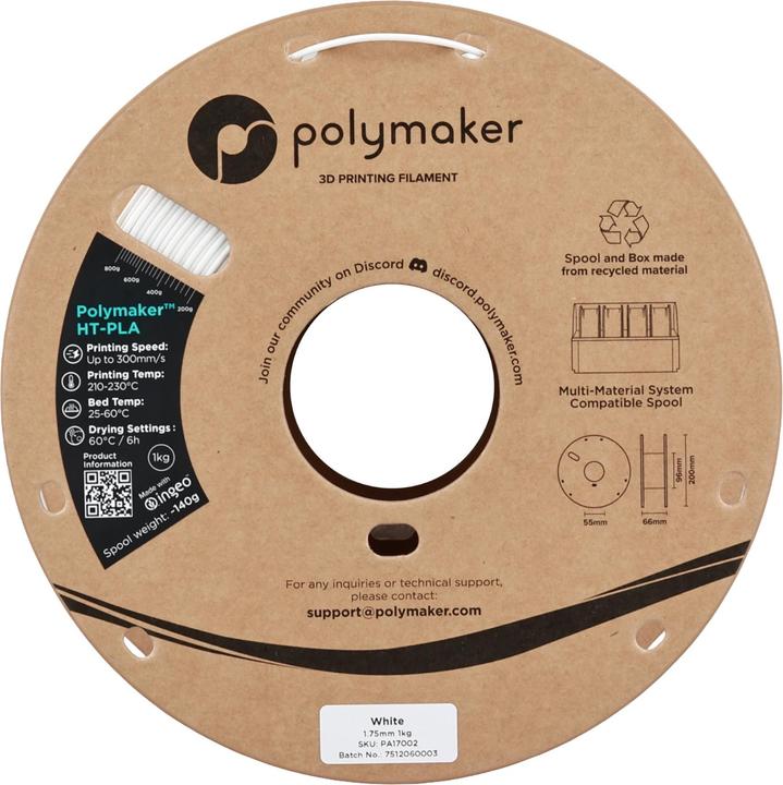 Produktbild Polymaker HT-PLA (PLA, 1000 g, Weiss)