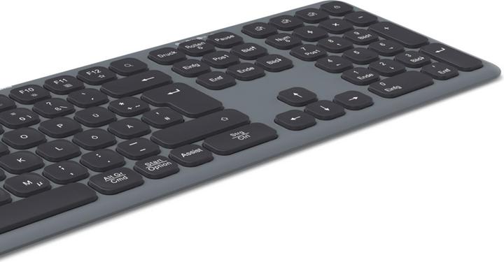 Produktbild Hama Multi-Device-Tastatur WK-550 kabellos Funk u. Bluetooth SW QWERTZ (DE, Kabellos)