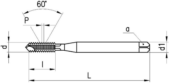 Produktbild Neriox Maschinen-Gewindebohrer HSS-E, DIN371, M5