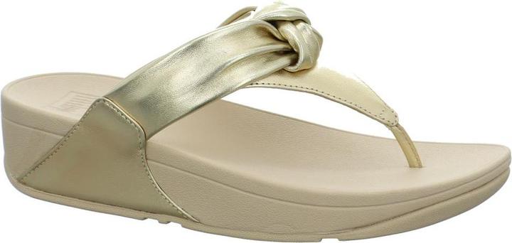 Produktbild Fitflop Lulu Padded Knot Metallic Leather Toe Post Sandal (38)