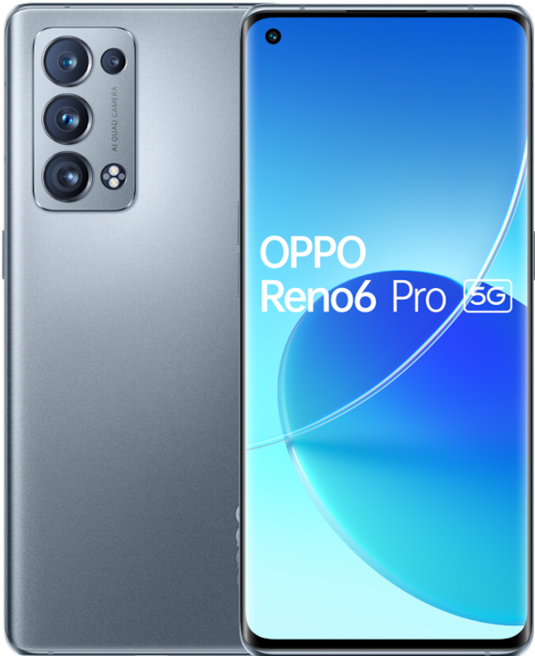 OPPO Reno6 Pro (256 Go, Gris lunaire., 6.50", Double SIM, 50 Mpx, 5G)