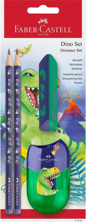 Actual product image Faber-Castell Writing set Dino 4 pcs (HB, 4 x)