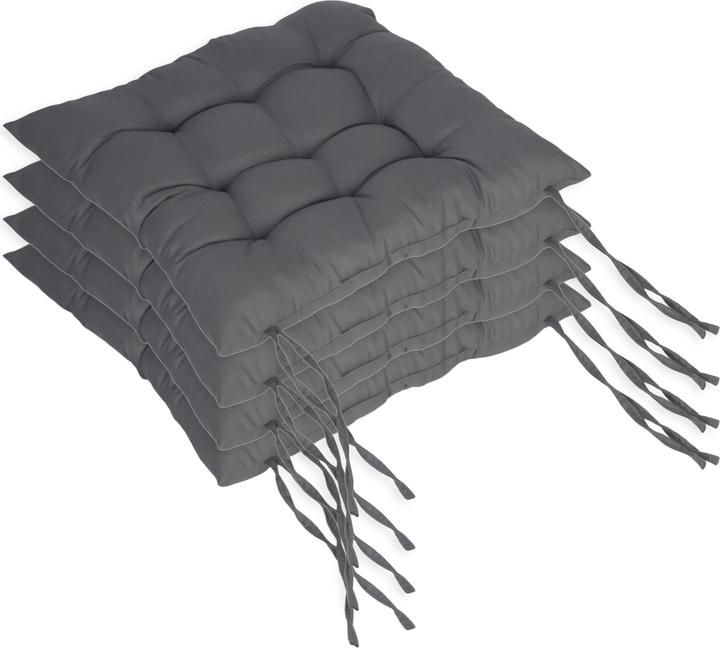 Relaxdays 4x Stuhlkissen (40 x 40 cm)