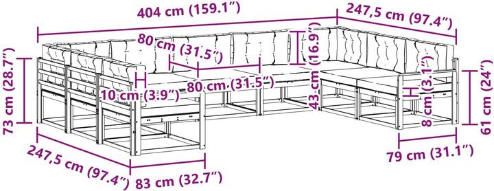 Immagine prodotto vidaXL Outdoor-Sofagarnitur