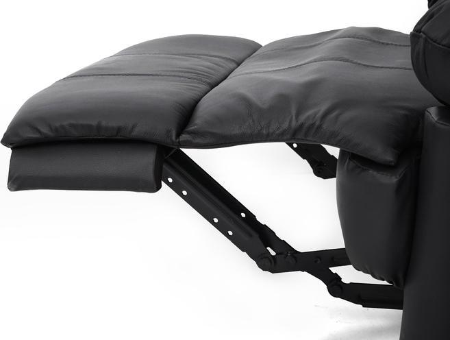 Image du produit Swisshandel24 Fauteuil de télévision, fauteuil de relaxation Fauteuil, cuir + similicuir 103x83x91cm - noir