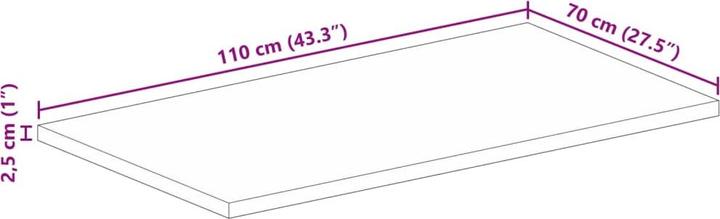 Produktbild vidaXL Tischplatte (110 x 70 cm)