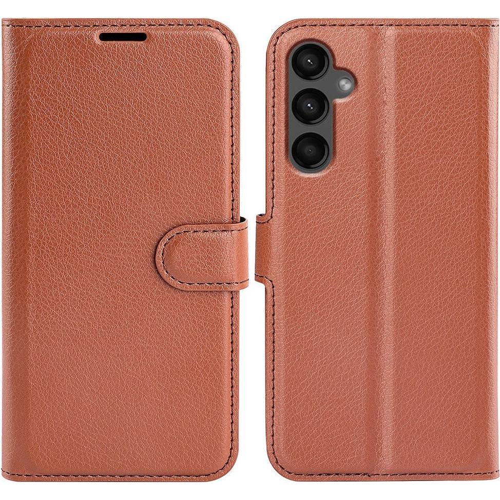 Cover-Discount Galaxy A15 - Leder Etui Hülle braun (Samsung Galaxy A15), Smartphone Hülle, Braun