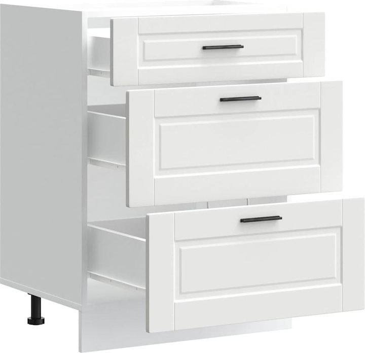 Actual product image VidaXL Kitchen base unit Porto White Wood-based sink base unit (60 x 46 x 81.5 cm)