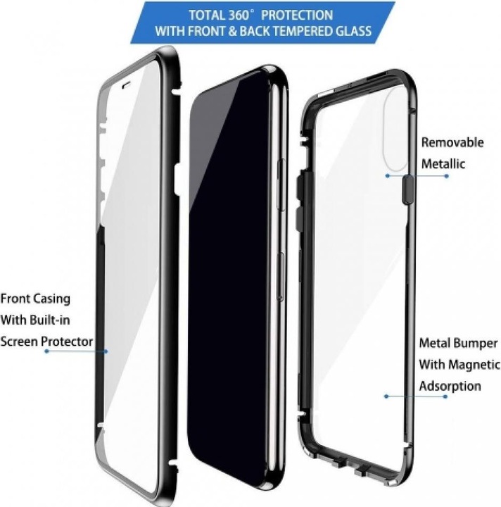 Produktbild G-Case Samsung Galaxy A70 Aluminium Magnetic Glass Case Hülle (Samsung Galaxy A70)