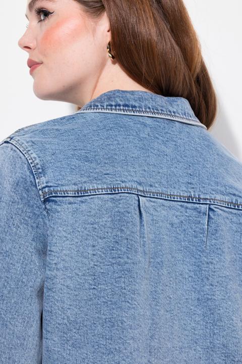 Image du produit Ulla Popken Surchemise en jean, col chemise, manches longues, coton biologique (50, 52)