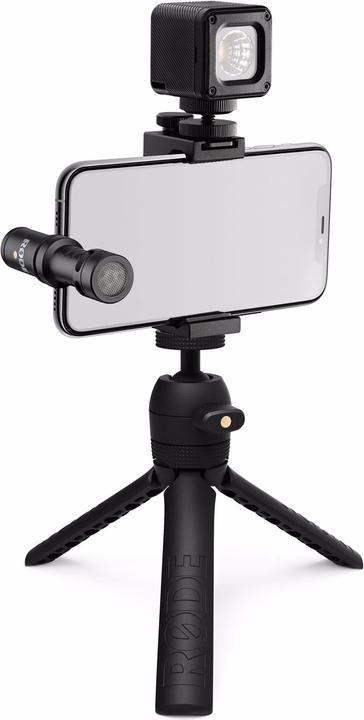 Fell-Windschutz, Halterung, 1x WS9, On-Camera Licht, 1x Tripod 2, 8x Farbfilter, 1x USB-C Kabel, 1x Clip-On Lichtdiffusor, 1x Mikrofon-Gummiklemmer, 1x SmartGrip, Stativ, 1x MicroLED, 1x VideoMic Me-C