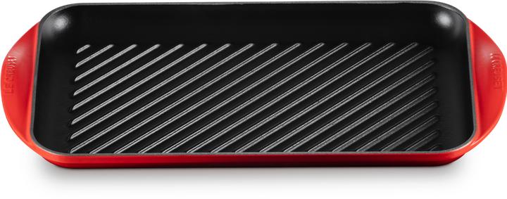 Actual product image Le Creuset 20132400600460 Extra-large grill pan, cherry red (Grill pan, Cast iron, 40 x 3.80 cm)