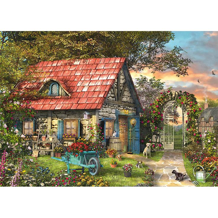 Thumbnail - Jumbo 11294 - The Woodland Cottage, Puzzle, 2 x 1000 Teile (1000 Teile)