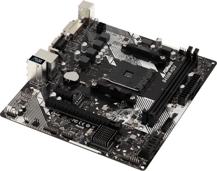 Actual product image AsRock B450M-HDV R4.0 B450 (AM4, AMD B450, mATX)