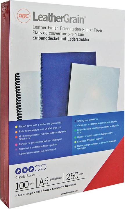 Actual product image GBC LeatherGrain cover material A4