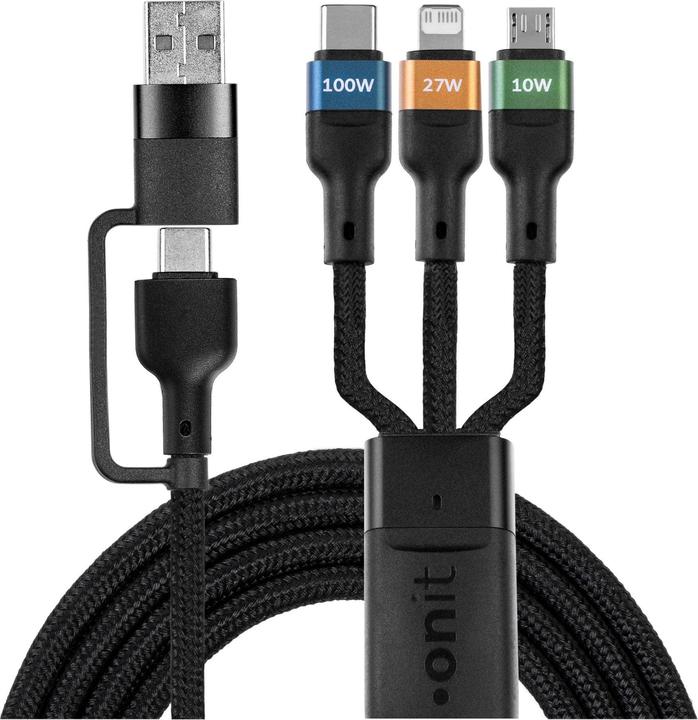 Immagine prodotto Onit USB A/USB C – USB C/Ligthning/Micro USB B (2 m, USB 2.0, 100 W)