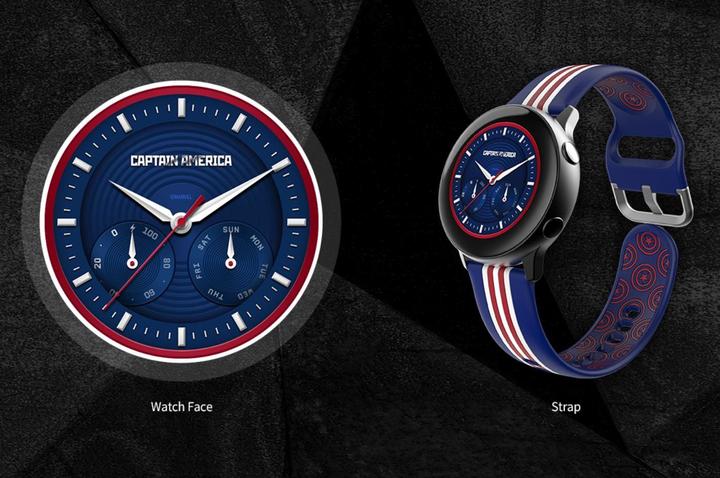 Produktbild Samsung Marvel Avengers Captain America Strap (20 mm, Silikon)