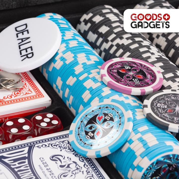 Immagine prodotto Goods + Gadgets Pokerkoffer Set mit 500 Chips