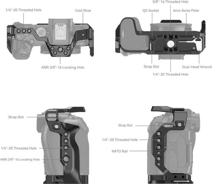 Immagine prodotto SmallRig 4212 Gabbia per CANON EOS R8 (novità) (Gabbietta)