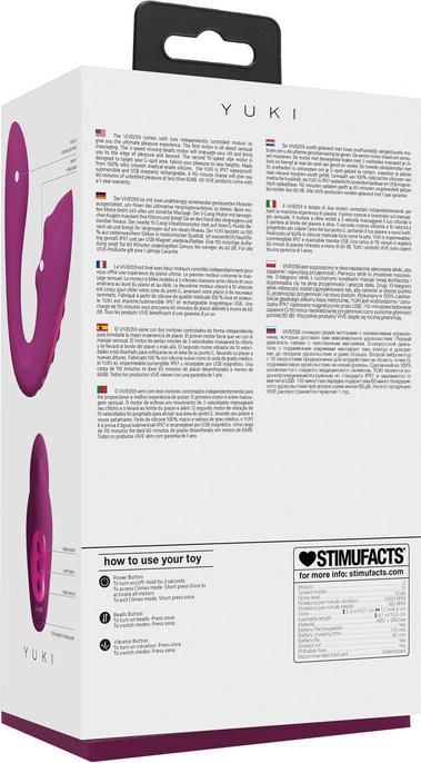 Actual product image Shots Yuki - Rechargeable Dual Motor - G-Spot Vibrator with Massaging Beads