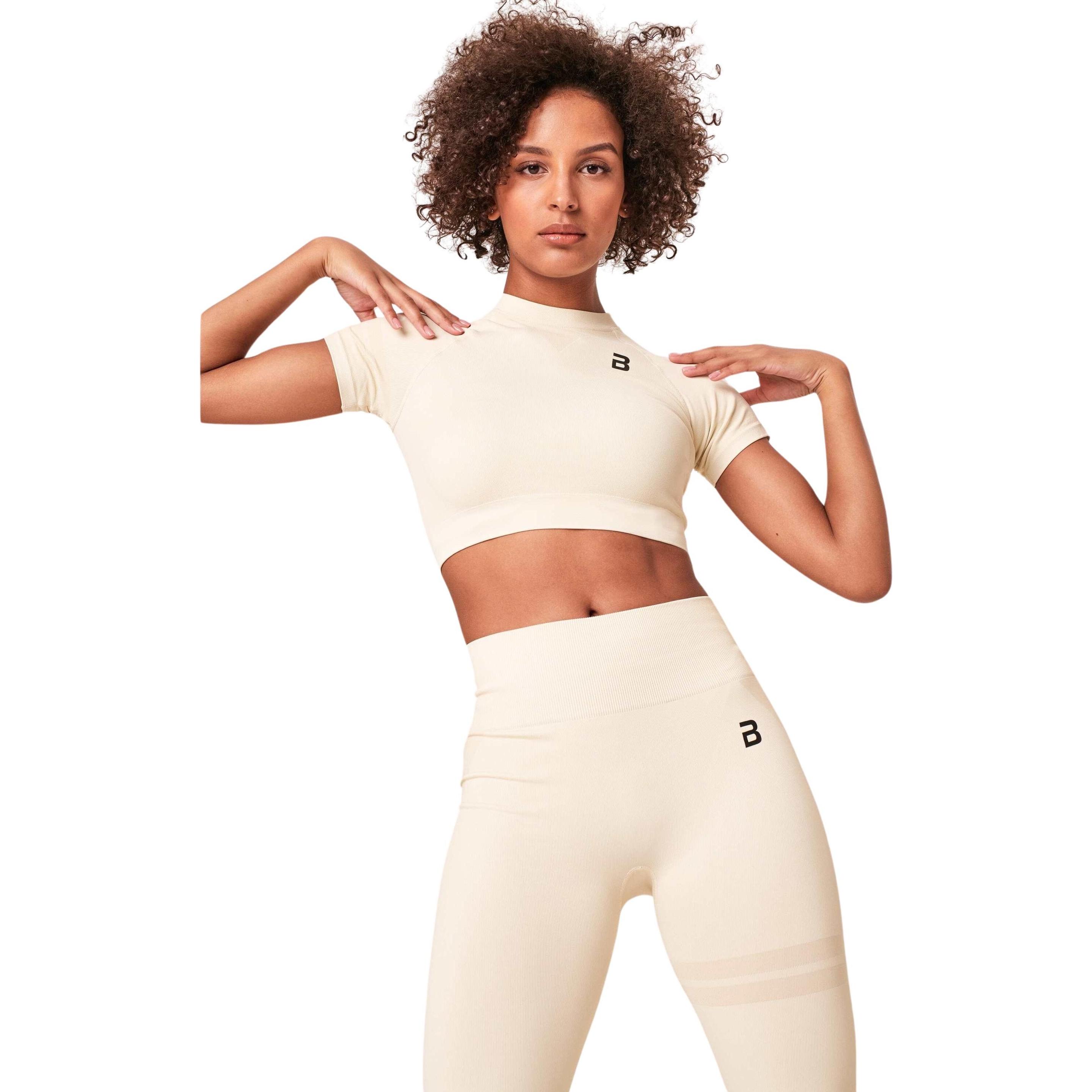 Biotech USA, Damen, Sportshirt, cropped trikot damen ava (M), Beige, M