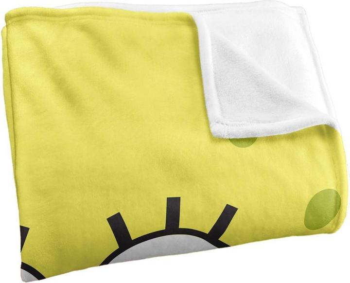 Actual product image Spongebob Squarepants Silky Surprise Face Supersoft Blanket (152 x 127 cm)
