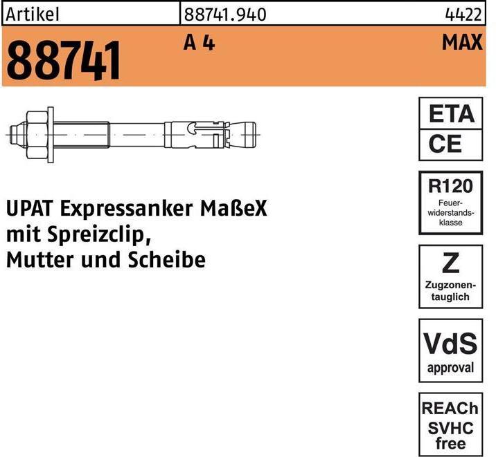 Productafbeelding Upat Spoedanker R 88741 MAX 16/ 50/173 A 4 (20 Pcs.)