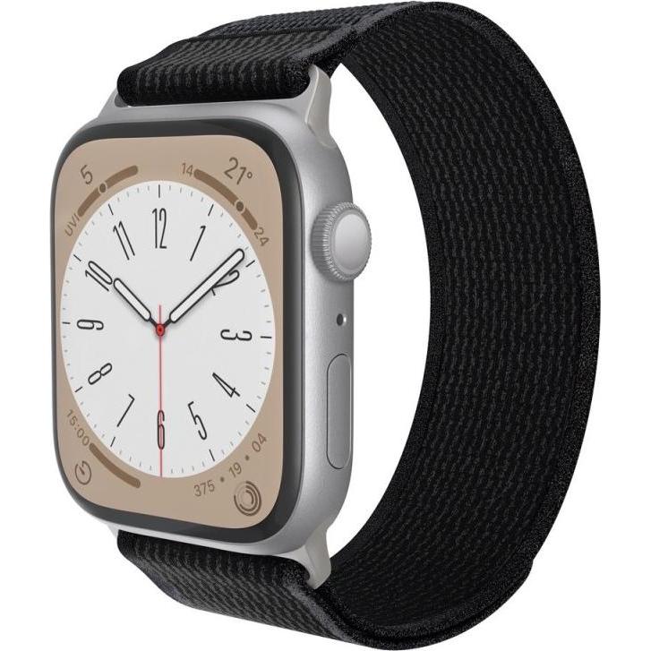JCPAL FlexLoop Band for Apple Watch 1st-10th gen, Ultra, SE 1st-2nd (42/44/45/49mm) - Black (Ultra-schneller Nylon, Ultr...