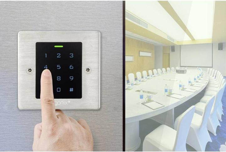 Produktbild Sygonix SY-6121664 Code-Tastatur mit RFID Unterputz, Aufputz 12 V/DC, 18 V/DC I (Elektronische Zahlenkombination, Schlüsselkarte)