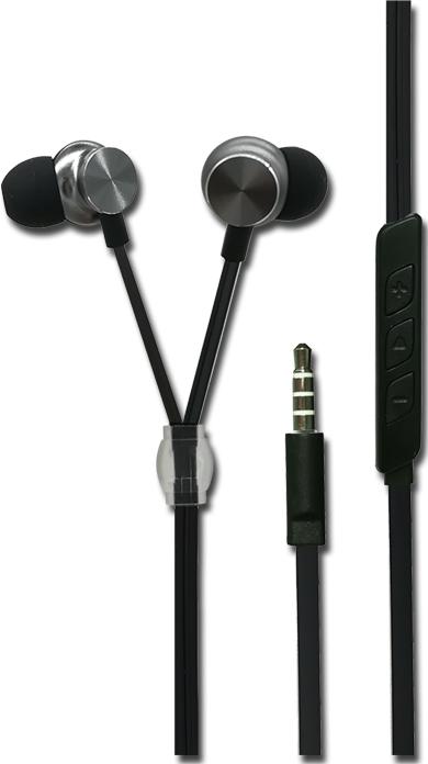 Produktbild 2GO Metallic InEar Headset 3,5mm Stereo, silber/sw (Kabelgebunden)
