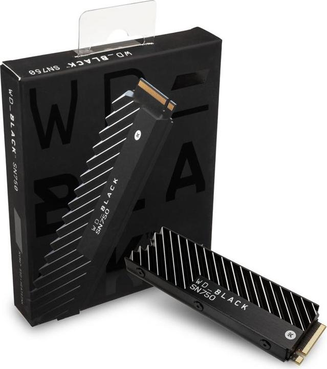 Actual product image WD Black SN750 Gaming - with heatsink (2000 GB, M.2 2280)