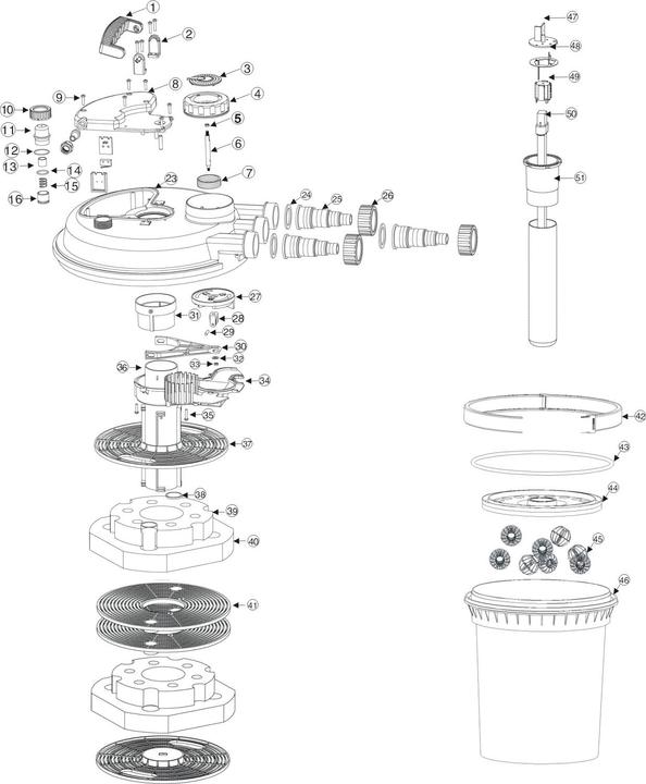 Actual product image SunSun Spare Part CPF-180/250 Quartz Glass Sleeve Bio Pressure Filter 11W