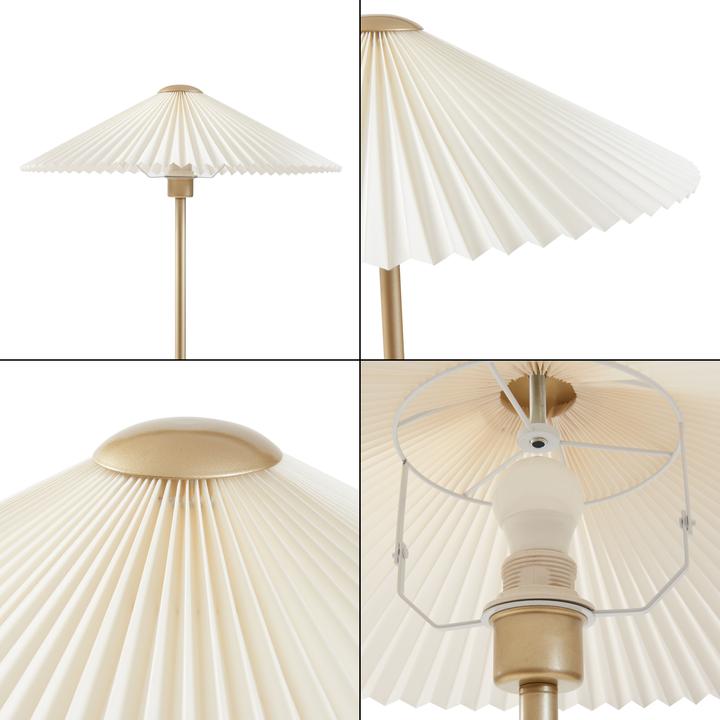 Image du produit Lux.Pro Stehleuchte Appledore Metall 147 cm Goldfarben/Weiss (E27)