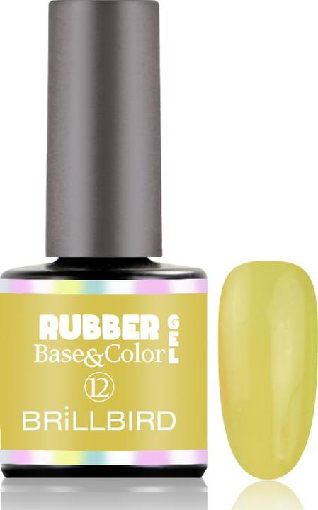 BrillBird Gel Rubber Base&Coral #12 8ml (Vernis à ongles effet gel)