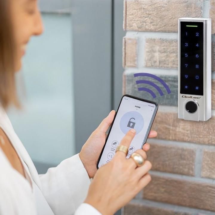 Produktbild Qoltec N--QOLTEC 52448 Code lock TITAN with f (Bluetooth, Elektronische Zahlenkombination, Fingerabdruck, Schlüsselkarte)