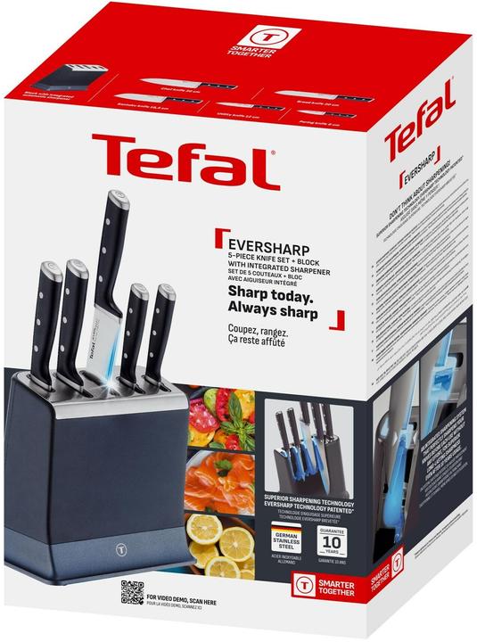Produktbild Tefal EverSharp Pro 5-teiliges Messer-Set mit selbstschärfendem Messerblock