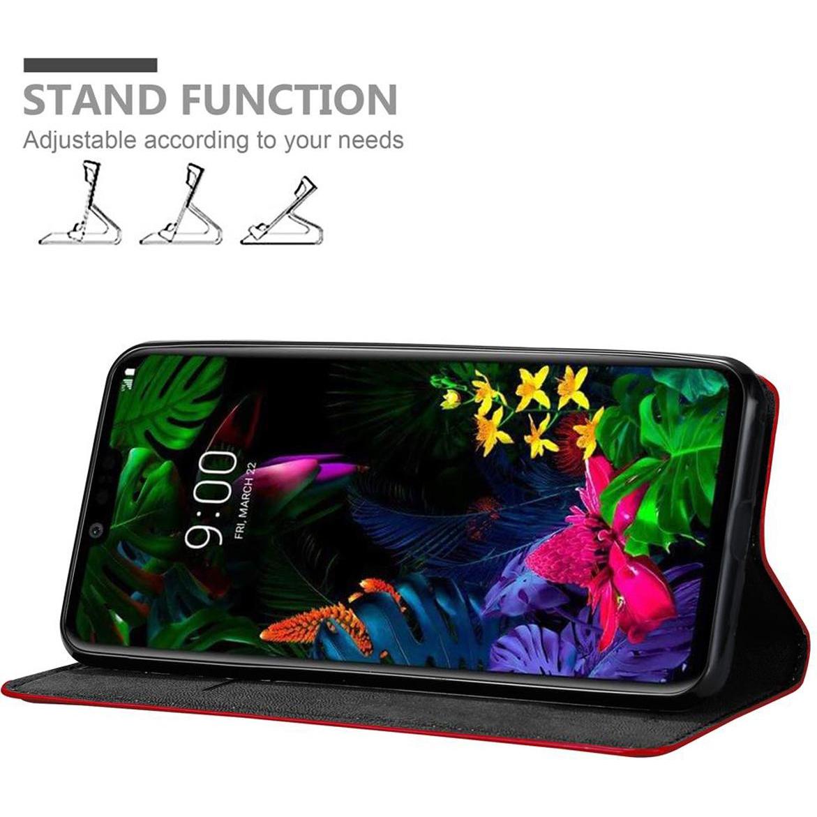 Thumbnail - Cadorabo Book Invisible Magnet Cover (LG G8s), Smartphone Hülle, Rot