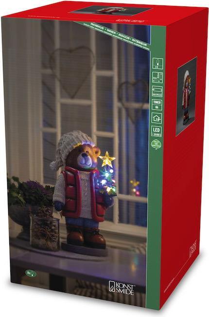 Actual product image Konstsmide LED Figure Fibre Optic Teddy Bear, 8 Diodes, 18 cm, Multicoloured